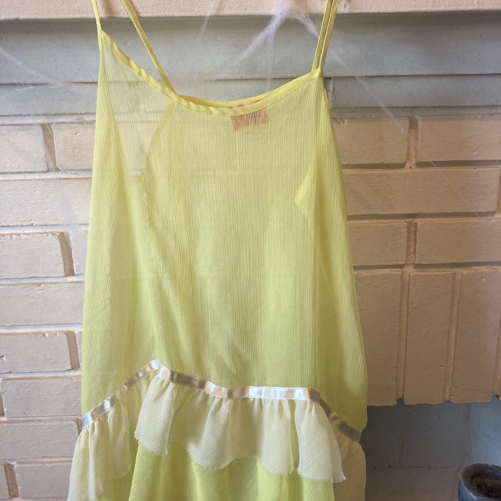FP intimately Sheer Layered Yellow Slip